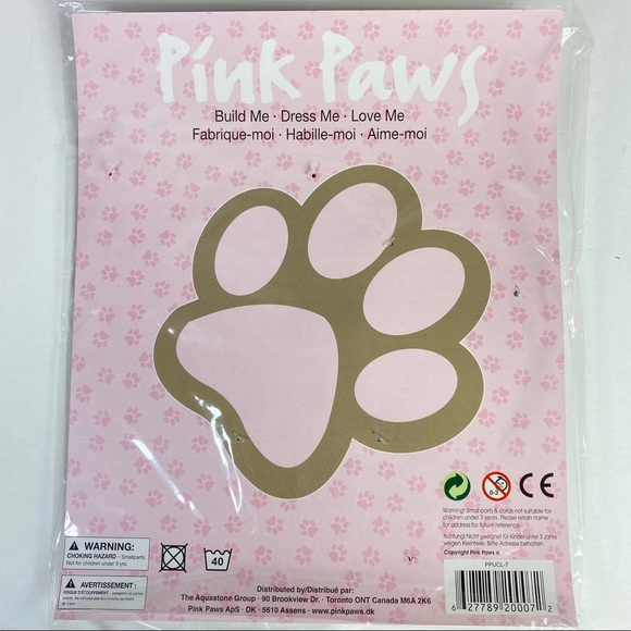 Pink Paws Clothing Set for Toy Bear New - Picture 3 of 3